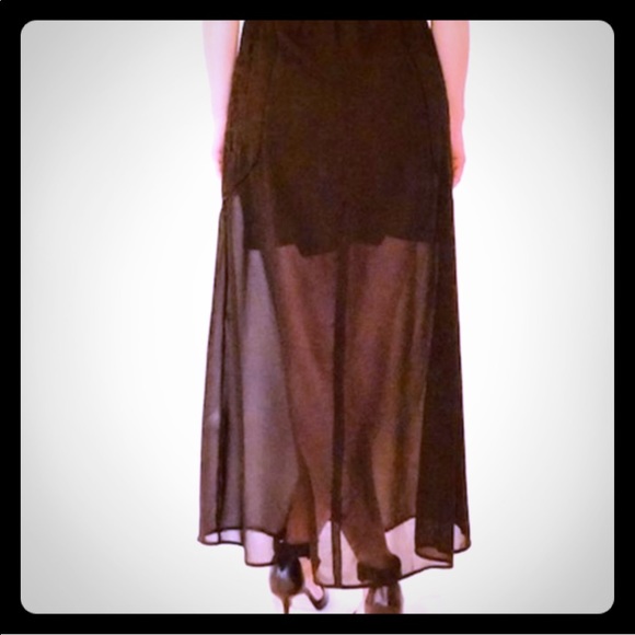NWT Sleek Black Dress With Slip Included - Picture 3 of 5
